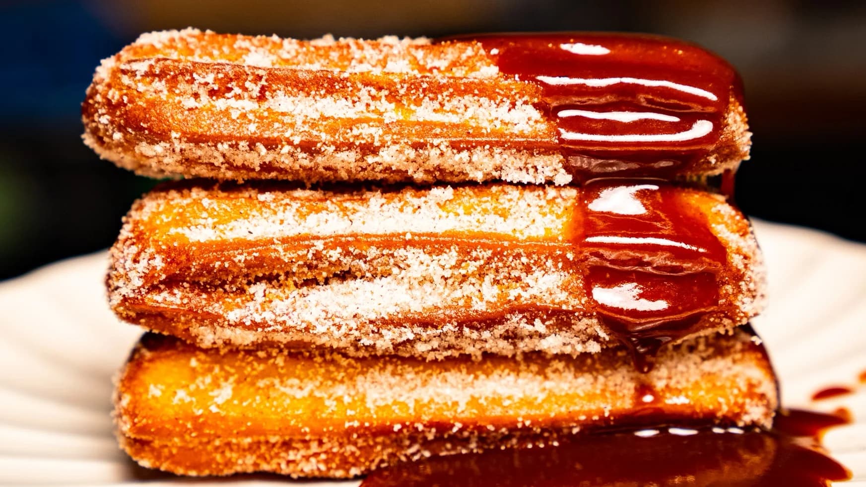 Churros with Caramel Sauce