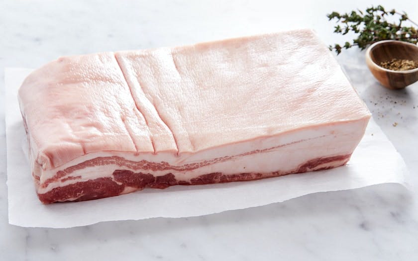 strips thin sliced pork belly
